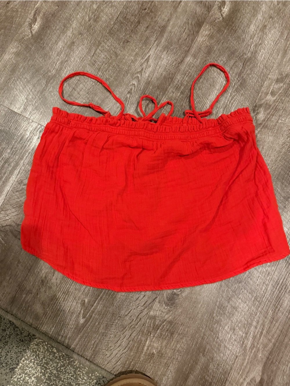 Old Navy Bright Red Cropped Spaghetti Strap Tank